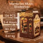 Cutebee Memories Music Bookshop DIY Book Nook Kit