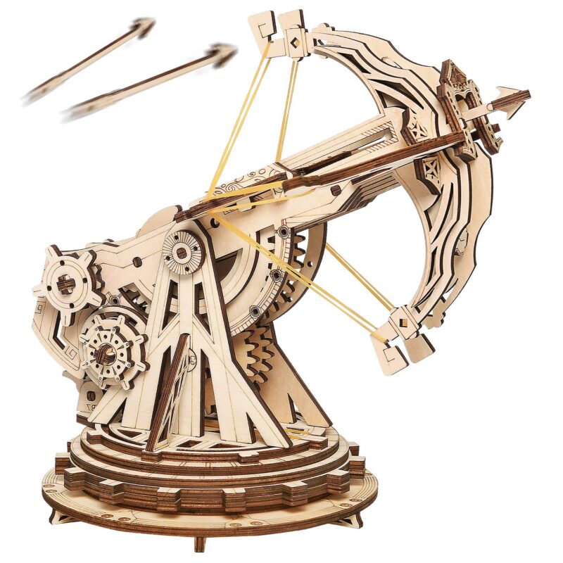 Rowood 3D Wooden Puzzles Catapult Kit for Adults, DIY Catapult Mechanical Wooden Model Kits Toys to Build for Adult, Cool Birthday Gift Choice