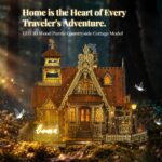 Funpola Countryside Cottage 3D Wooden Puzzle with LED