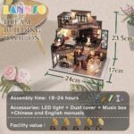 Lannso DIY Dollhouse Miniature Kit with Music Box