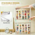 3-Layer Acrylic Display Case with Magnetic Door (2-Pack)