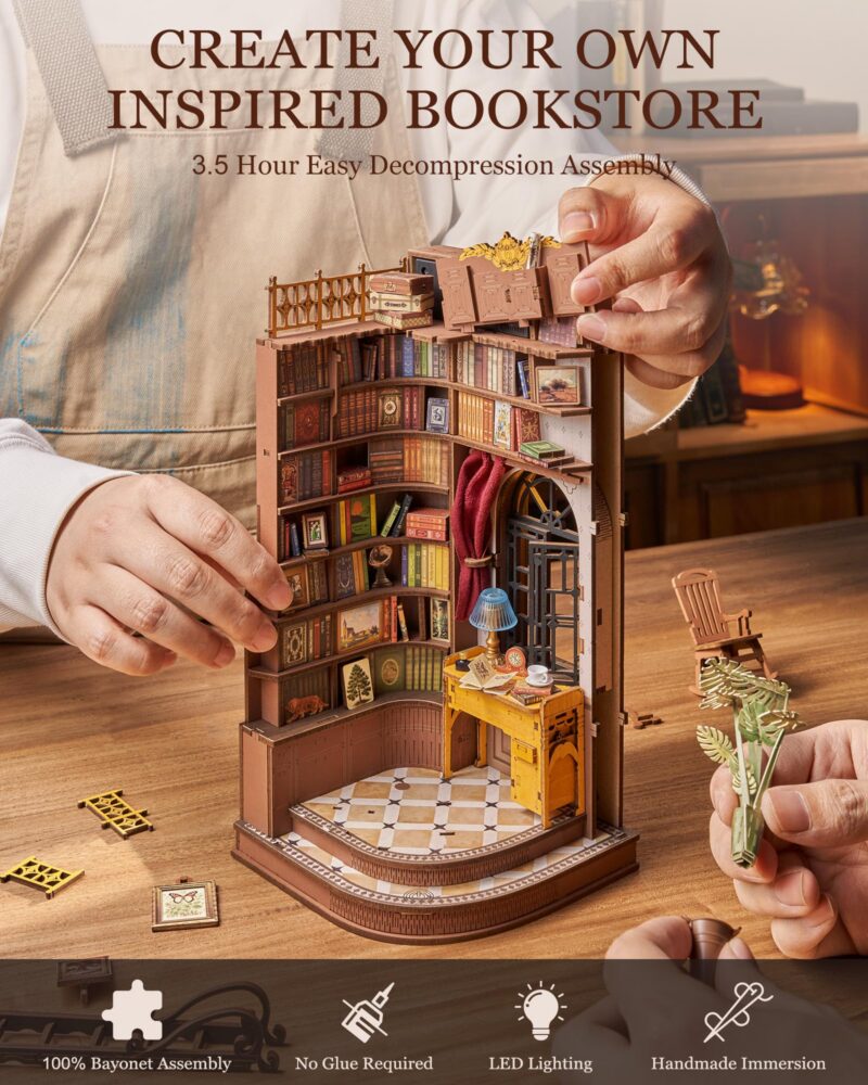 Rolife Silent Corner Study DIY Book Nook Kit