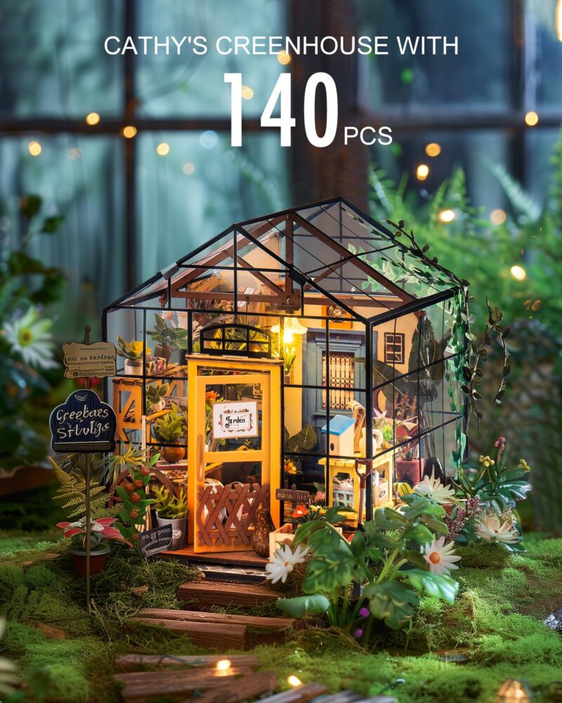 Rolife Cathy's Greenhouse DIY Miniature House Kit