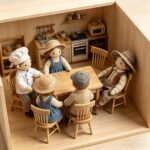 1:12 Dollhouse Miniature Table & Chair Set