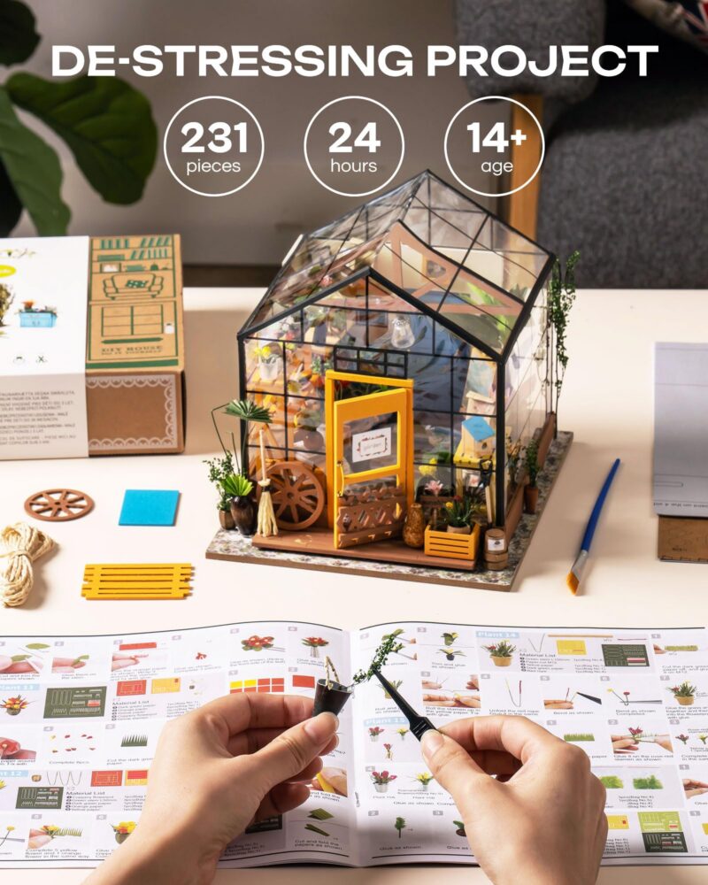 Rolife Cathy's Flower House DIY Miniature House Kit with LED