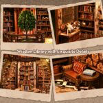 Soothee Wisdom Library DIY Book Nook Kit with LED