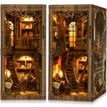 CRIOLPO Book Nook Kits for Adults - Book Nook Kit Bookshelf Decor DIY Miniature House Kit for Bookshelf - Craft Kits for Adults Booknook Model Kits Tiny House Arts and Crafts