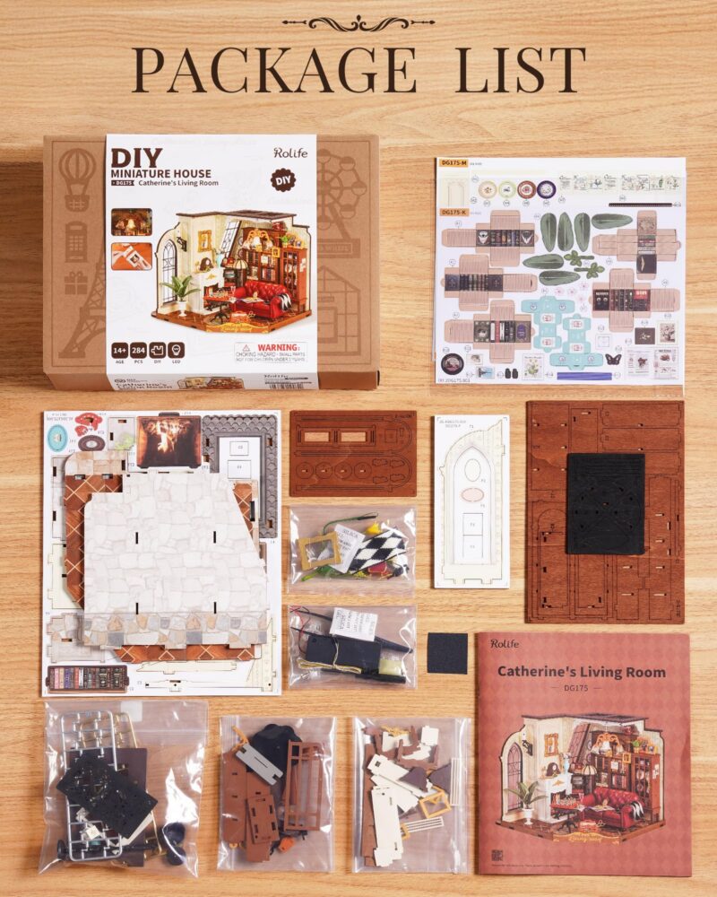 Rolife Catherine's Living Room DIY Miniature House Kit