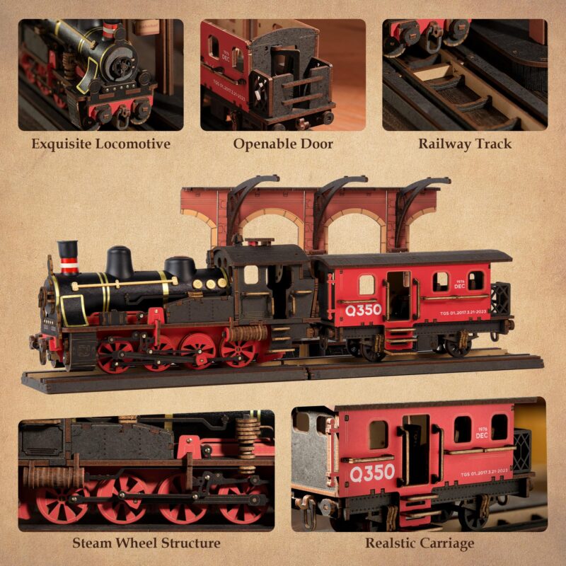 Cutebee Steam Journey 3D Wooden Puzzle