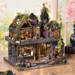 Droicc Gothic Witch House Dollhouse Kit with LED