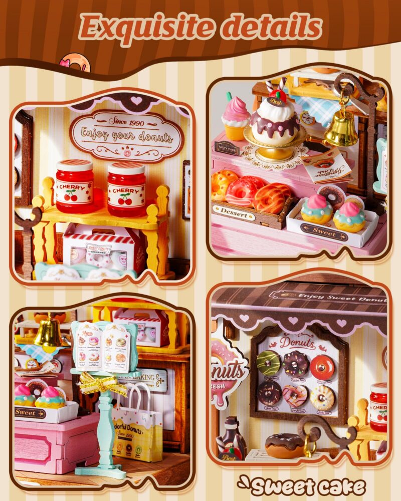 Rolife Sweetie's Donut Shop DIY Miniature Dollhouse Kit
