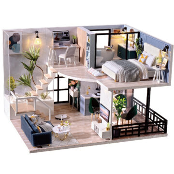 Cutebee Cozy Time DIY Miniature House Kit – With LED