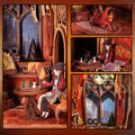 Cutebee Flame Common Room DIY Book Nook Kit – Cozy Escape
