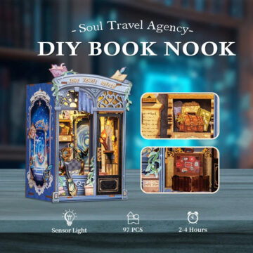 Cutebee Wooden DIY Book Nook Kit – Cozy Escape