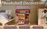Cutebee Miniature Bookshelf Insert Wooden DIY Book Nook Kit