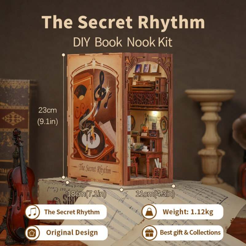 Cutebee The Secret Rhythm DIY Book Nook Kit – Cozy Escape