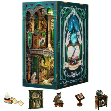 Cutebee Miniature Wooden DIY Book Nook Kit – Cozy Escape