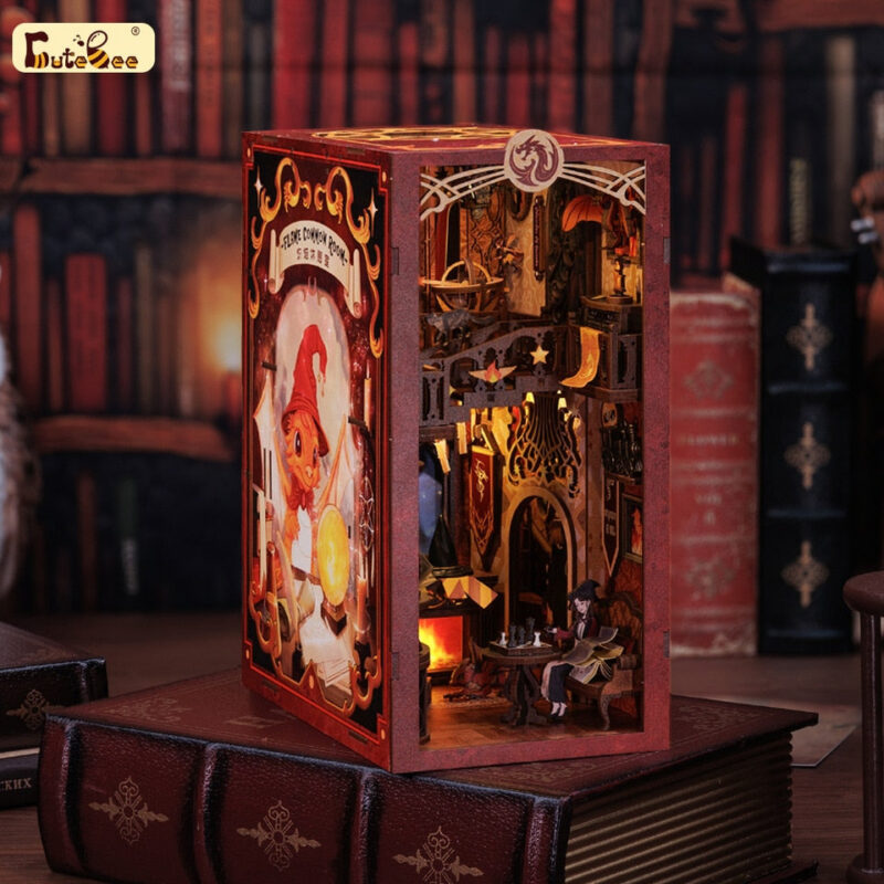 Cutebee Flame Common Room DIY Book Nook Kit – Cozy Escape
