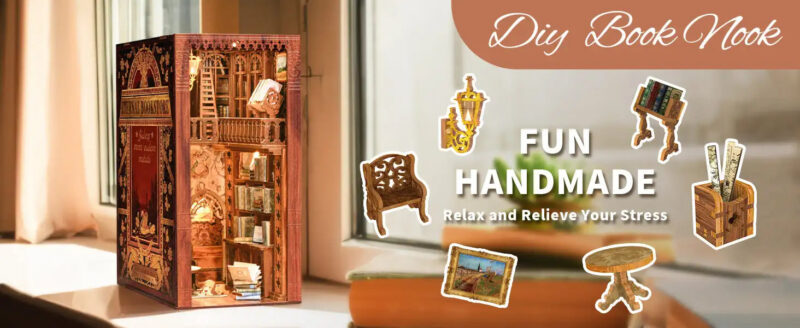 Cutebee Sets DIY Book Nook Kit – Cozy Escape