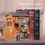 Cutebee Light Bookshelf Insert DIY Book Nook Kit
