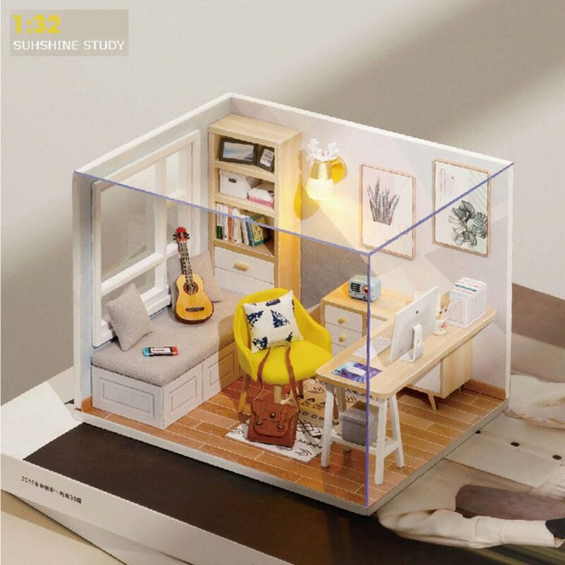 Cutebee Sunshine Study DIY Miniature House Kit – With LED
