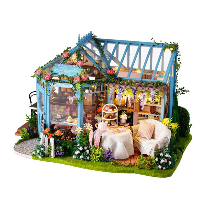 Rose Garden Tea House DIY Miniature House Kit