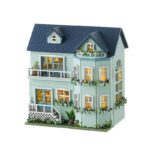 Cutebee Mini Villa Garden DIY Miniature House Kit – With LED