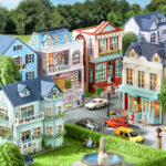 Cutebee Mini Villa Garden DIY Miniature House Kit – With LED