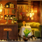 Cutebee The Garden Restaurant DIY Miniature House Kit