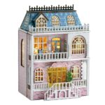 Cutebee Mini Villa Garden DIY Miniature House Kit – With LED