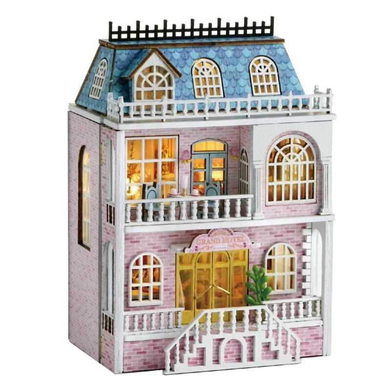 Cutebee Mini Villa Garden DIY Miniature House Kit – With LED
