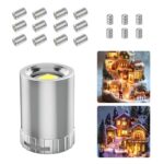 12-Pack Mini LED Spotlights, Battery Powered (Warm White)