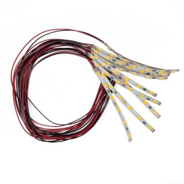Pre-Wired 12V LED Strip for Dollhouse & Model Scenery (Warm White)