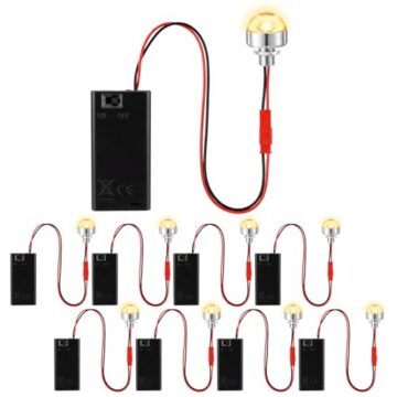 8-Set Dollhouse LED Lighting Kit with Switch (Warm White)