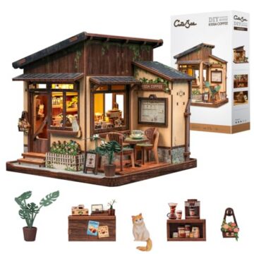 Cutebee Kissa Coffee DIY Book Nook Kit with LED