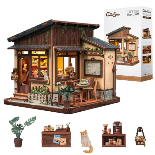 Cutebee Kissa Coffee DIY Book Nook Kit with LED Cutebee Kissa Coffee DIY Book Nook Kit with LED
