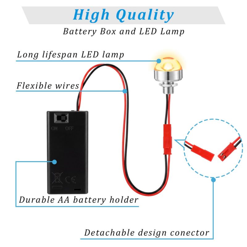 8-Set Dollhouse LED Lighting Kit with Switch (Warm White)