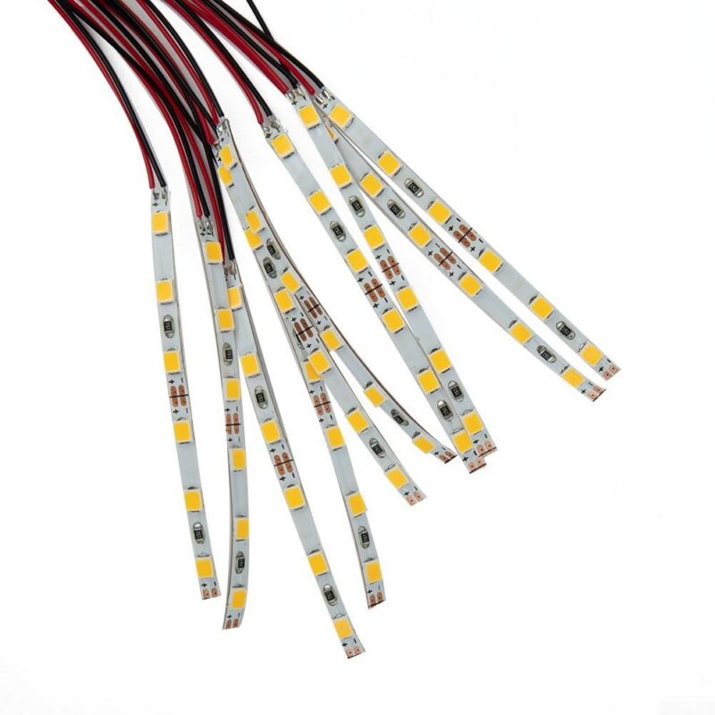 Pre-Wired 12V LED Strip for Dollhouse & Model Scenery (Warm White)