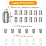 12-Pack Mini LED Spotlights, Battery Powered (Warm White)