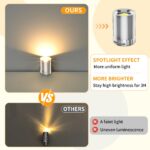 12-Pack Mini LED Spotlights, Battery Powered (Warm White)