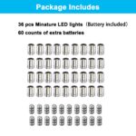 36-Pack Miniature LED Lights, Battery Powered (Warm White)