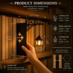 Library Lantern Bookshelf Lamp, Warm Amber LED