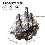 Piececool Black Pearl Pirate Ship 3D Metal Model Kit (307 Pcs)