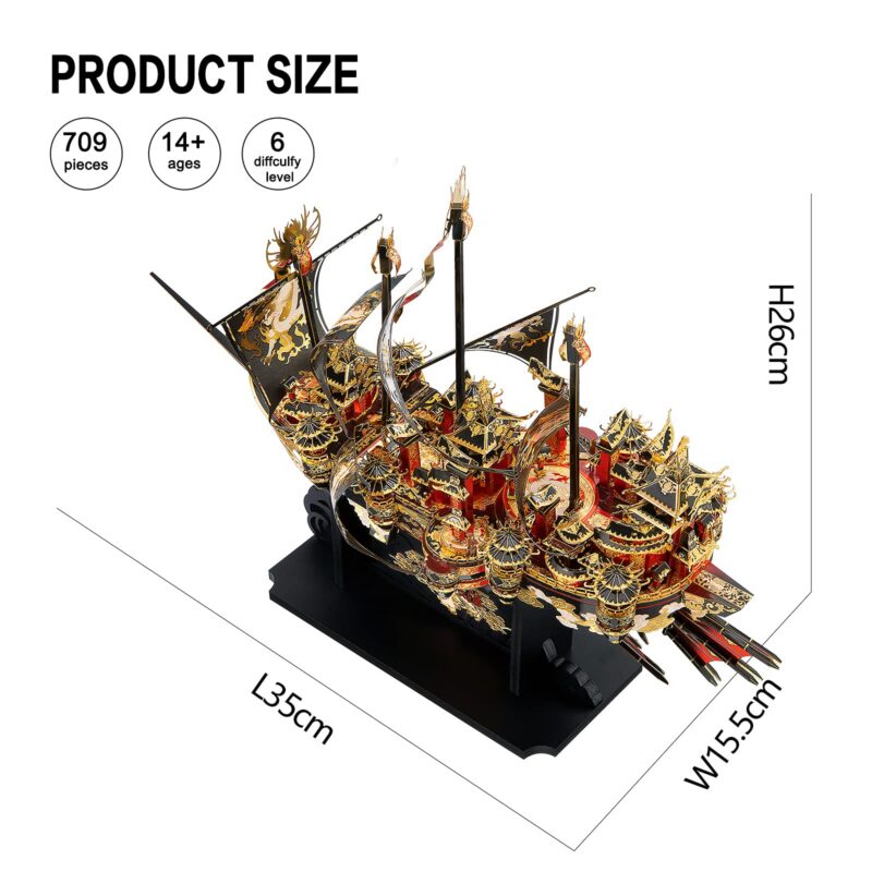 Piececool Wind Breaker Ship 3D Metal Model Kit (709 Pcs)