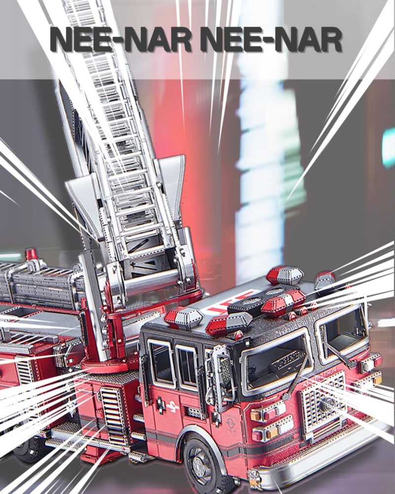 Piececool Ladder Truck Fire Engine 3D Metal Model Kit (354 Pcs)