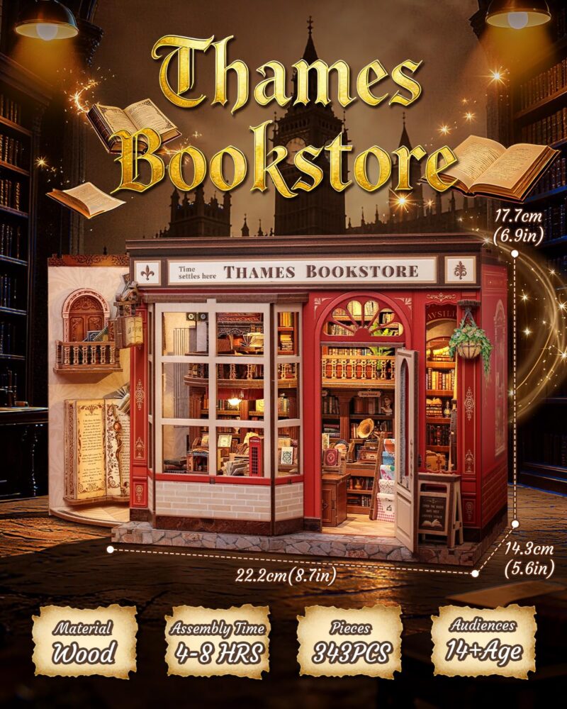 Cutebee Thames Bookstore DIY Book Nook Kit