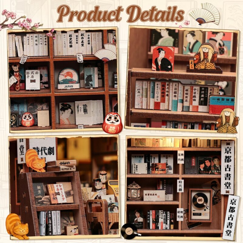 Cutebee Kyoto Antique Bookshop DIY Book Nook Kit