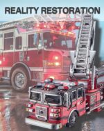 Piececool Ladder Truck Fire Engine 3D Metal Model Kit (354 Pcs)