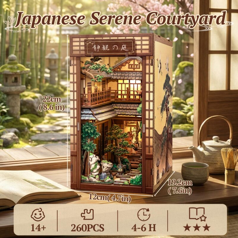 Cutebee Serene Courtyard DIY Book Nook Kit