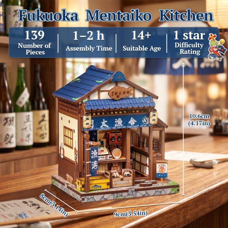Cutebee Fukuoka Mentaiko Kitchen DIY Miniature House Kit